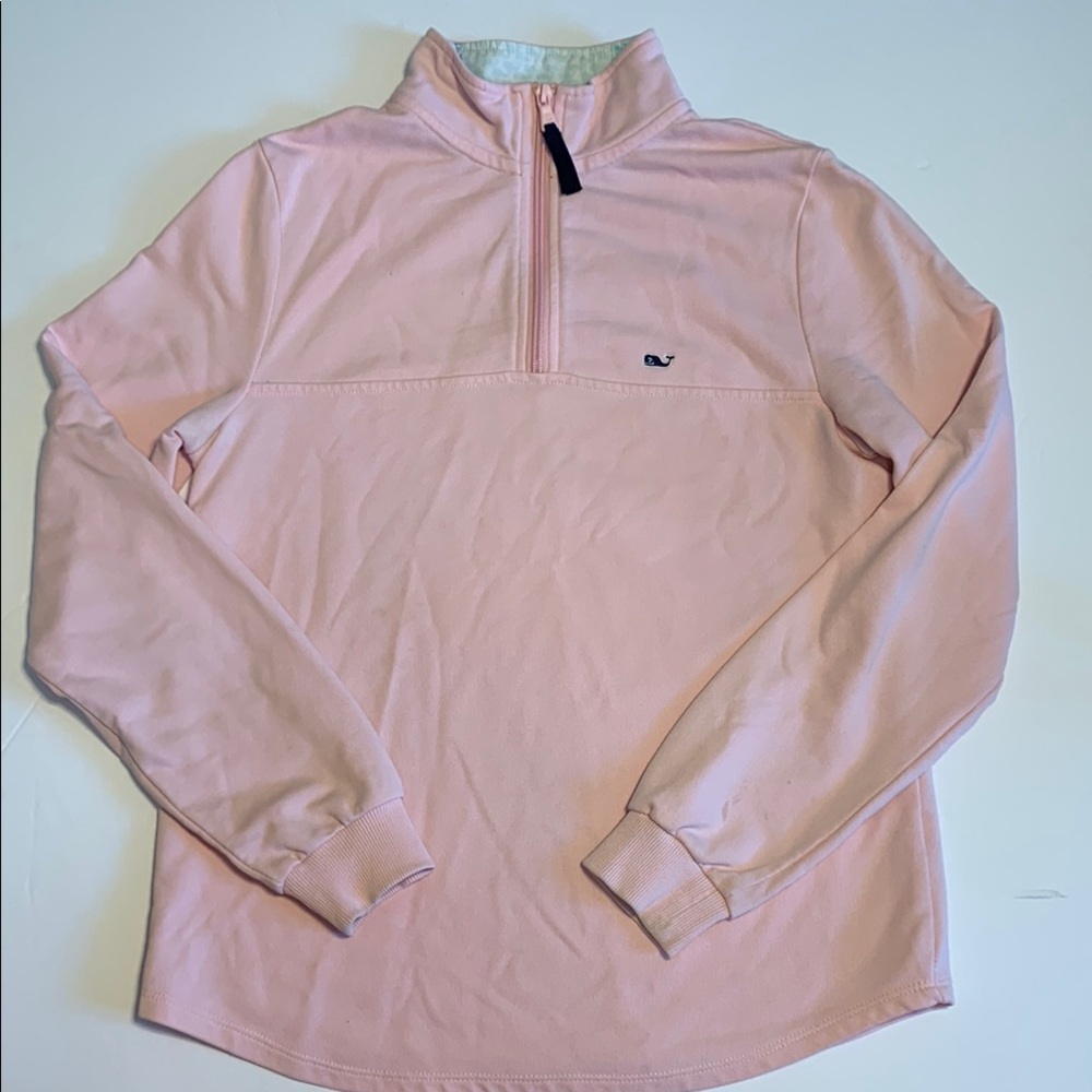 Vineyard Vines Pink Quarter-Zip Pullover Size XS